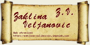 Žaklina Veljanović vizit kartica